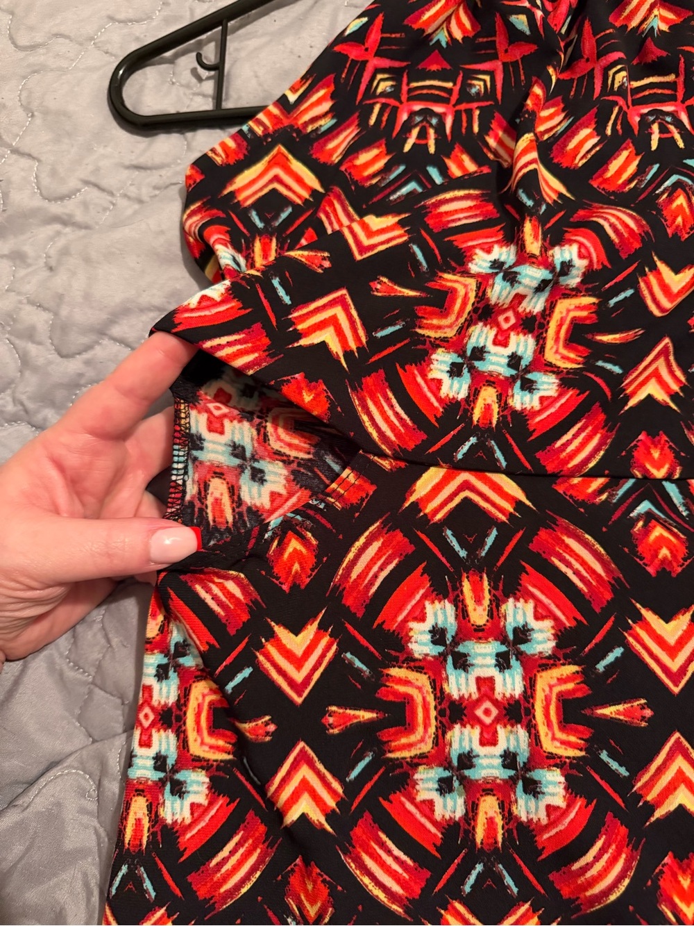 Charolette Russe Multi Colored Halter Top Knee Length Side Cut Out Dress Small - Picture 4 of 6